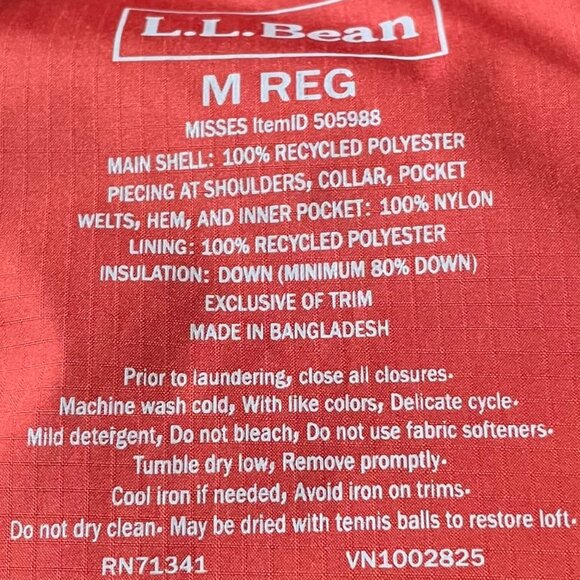 Women's M LL Bean Two Tone Down Vest - Picture 4 of 7